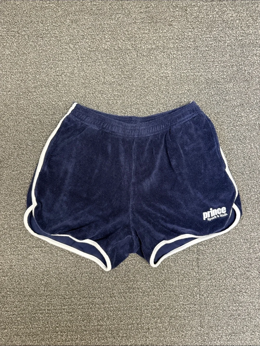Sporty & Rich x Prince Sporty Terry Short in Navy/White